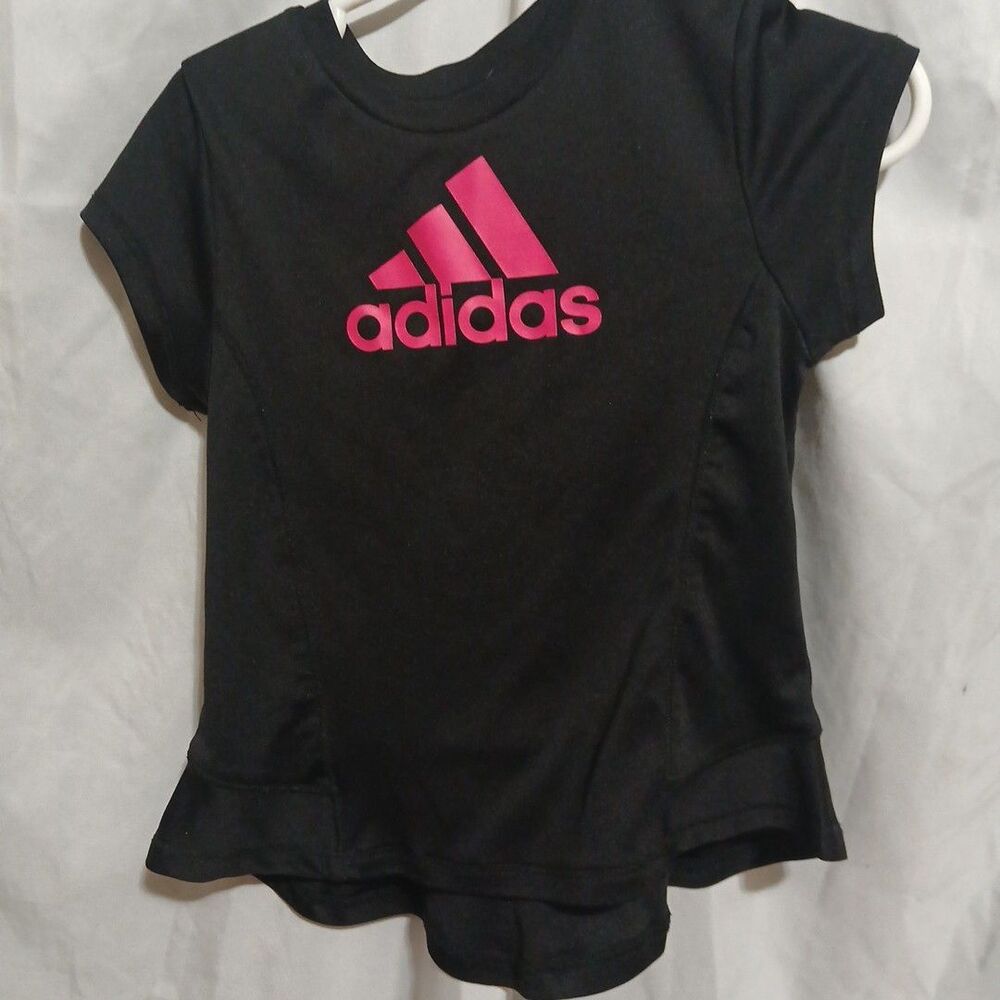 Adidas 2t Girls Athletic  Top Pink Letters
